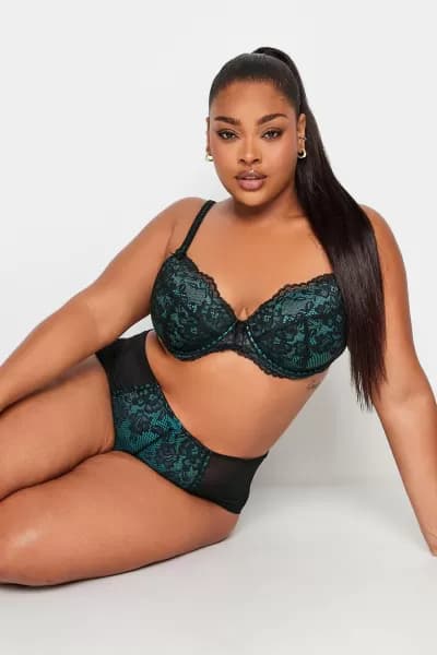 Image of Lace Padded Balcony Bra