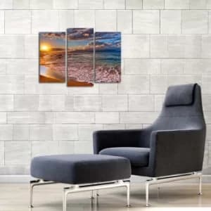 Image of 3PATHW-1 Multicolor Decorative Canvas Painting (3 Pieces)