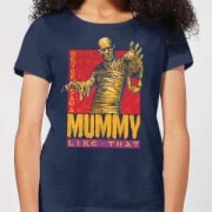 Image of Universal Monsters The Mummy Retro Womens T-Shirt - Navy - M