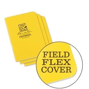 Image of Rite in the Rain 4 x 7" Side Stapled Notebook Field Flex Cover 48 Page 3 Pack