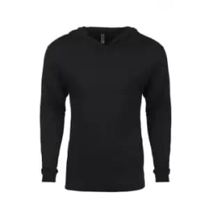 Image of Next Level Adults Unisex Tri-Blend Long Sleeve T-Shirt Hoodie (S) (Vintage Black)