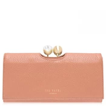 Image of Ted Baker Leather Josiey Crystal Top Purse - Tan