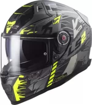 Image of LS2 Vector II Techbot Helmet, black-yellow, Size 3XL, black-yellow, Size 3XL