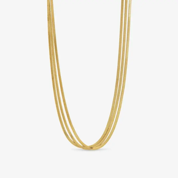 Image of Jon Richard Gold Plated Waterproof Snake Chain Necklace Gold female One Size