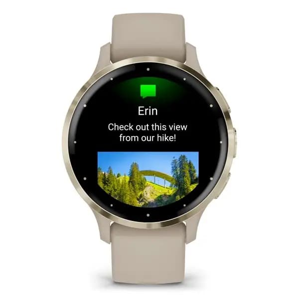 Image of Garmin Venu 3S 010-02785-02 French Grey Silicone Strap Watch - W47301