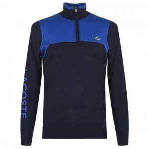 Image of Lacoste Sport Technical Wool Golf Sweater Mens - Navy