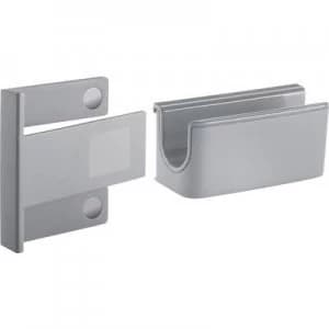 Image of Sigel pen holder GL810, light gray, including magnetic clip for attachment to glass magnet boards, plastic, 75 x 37 x 35 mm