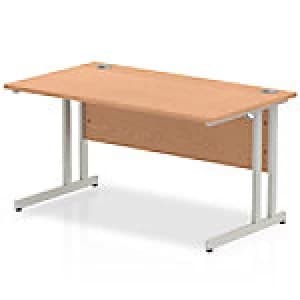 Image of Impulse Cantilever 1400 Rectangle Desk Oak