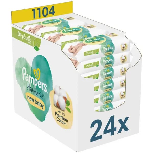Image of Pampers Harmonie New Baby 24x46 Baby Wipes