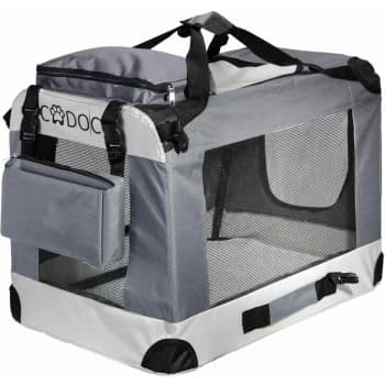Image of Pet Carrier Fabric Dog Cat Rabbit Transport Bag Cage Folding Puppy Crate XL - 82x59x59cm (de) - Cadoca
