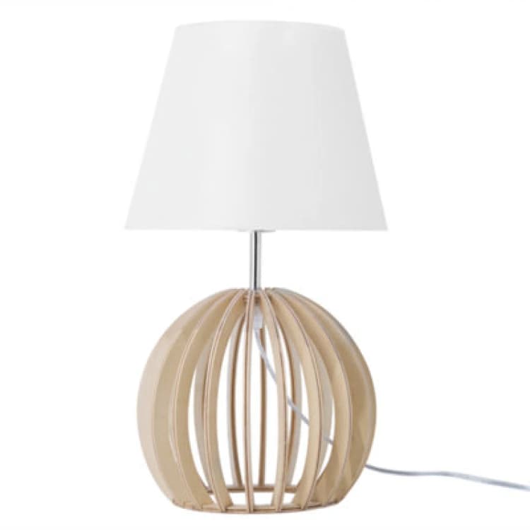 Image of Beliani Table Lamp Samo Brown/ White
