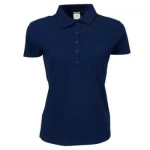 Image of Tee Jays Womens/Ladies Luxury Stretch Short Sleeve Polo Shirt (XL) (Navy Blue)