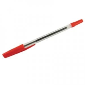 Image of Whitecroft Red Medium Ballpoint Pens Pack of 50 893616