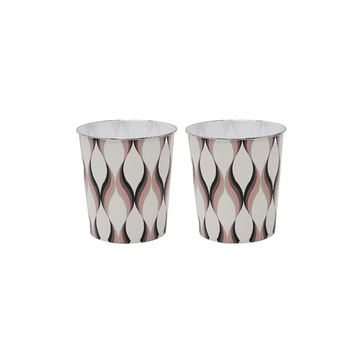 Image of Jvl Small Spiral Waste Paper Bins, 24.5Cmx26.5Cm, Set Of 2