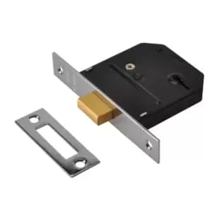 Image of ES-DL Essentials 3 Lever Mortice Deadlock Polished Brass 79mm 3" Visi