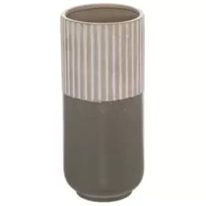 Image of Mason Collection Grey Ceramic Tall Straight Vase