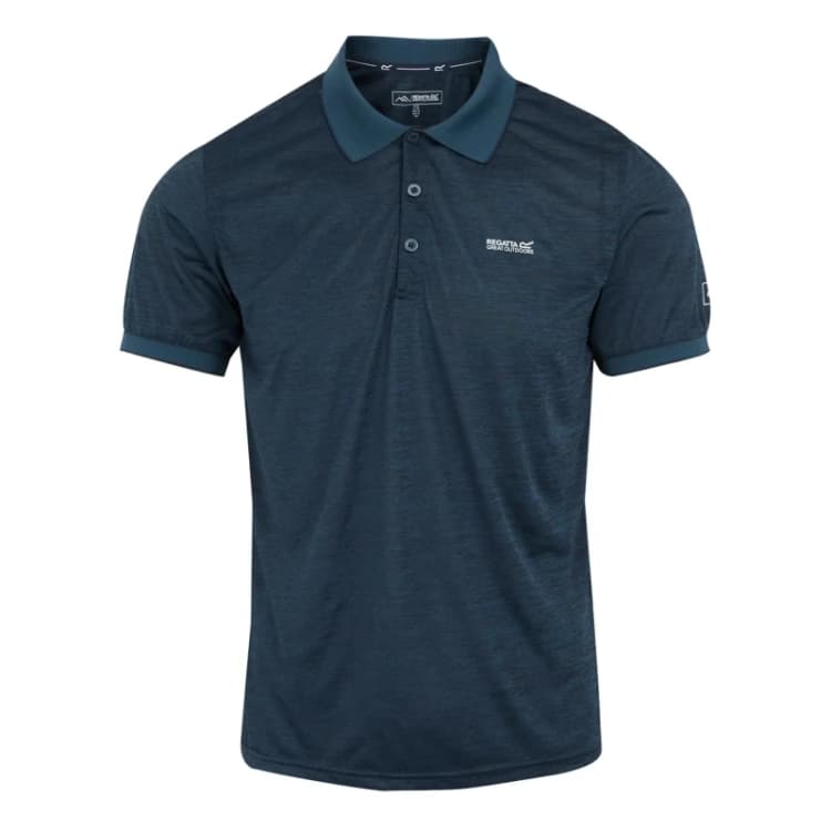 Image of Regatta Regatta Men 'Remex' Active Polo Shirt in Mid Navy Size: Medium Mid Navy M Male 5063019925790