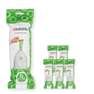 Image of PerfectFit Bags (Code G) 23-30L - 120 Bags - White