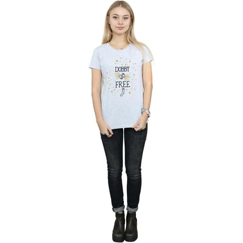 Image of Harry Potter Dobby Is Free T-Shirt Grey female