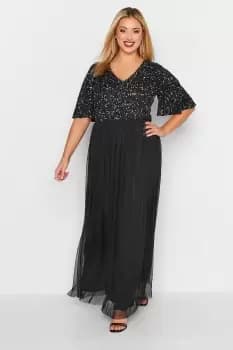 Image of Hand Embellished Sequin Maxi Dress