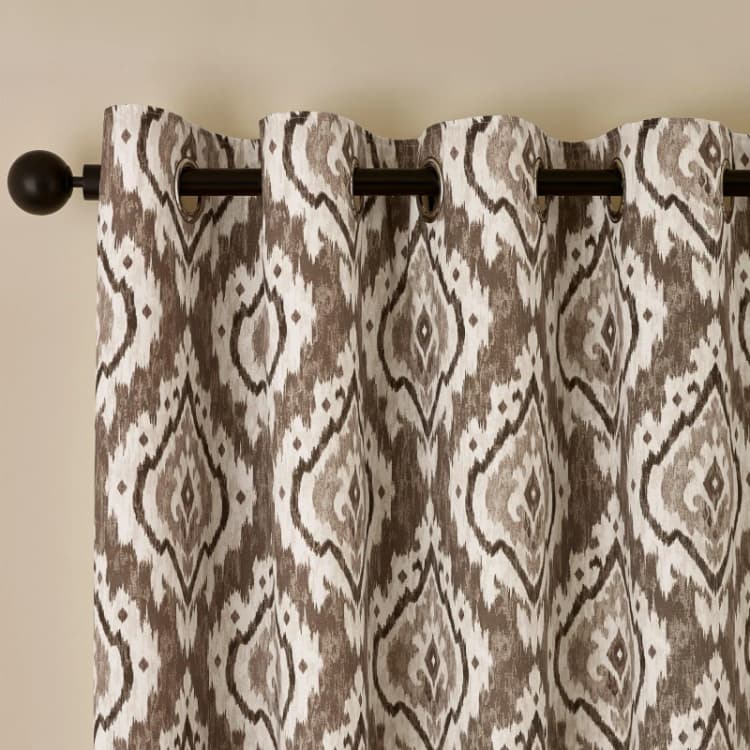 Image of Pineapple Elephant Suri Geo Lined Eyelet Curtains Eyelet Curtains 46x90" Beige 40807669000