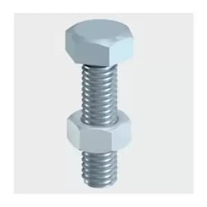 Image of Timco 8 x 50 mm Hex Set & Hex Nut BZP M8 (40/TimBag) 850SNZB