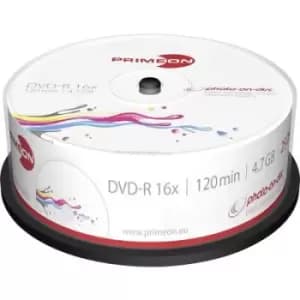 Image of Primeon 2761205 Blank DVD-R 4.7 GB 25 pc(s) Spindle Printable