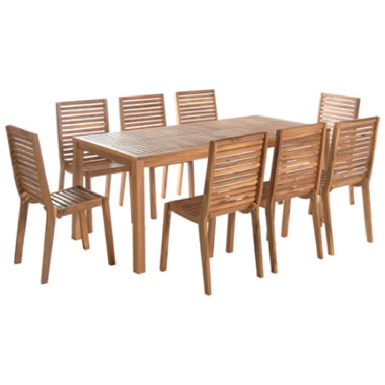 Image of Beliani Garden Dining Set 8 Seater Ombriano Certified Acacia Wood Light Brown