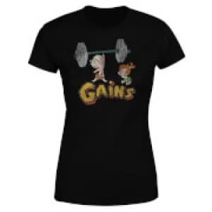 Image of The Flintstones Distressed Bam Bam Gains Womens T-Shirt - Black - S
