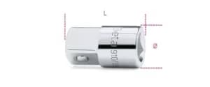 Image of Beta Tools 910/16 3/8" Female x 1/2" Male Drive Socket Adaptor 009100814