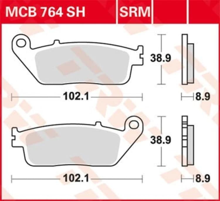 Image of TRW MCB764SRM Brake pad set Brake Pad Set,disc brake (402)