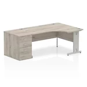 Image of Dynamic Ergonomic Desk Impulse IWSRC168WCMGRY Rectangular MFC 1600 mm x 800 mm x 730 mm Grey Oak