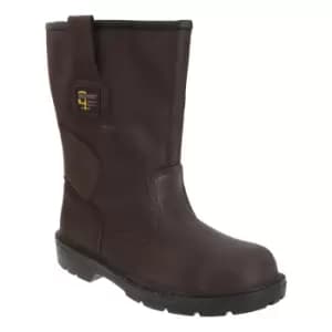 Image of Grafters Mens Waterproof Safety Rigger Boots (8 UK) (Brown)