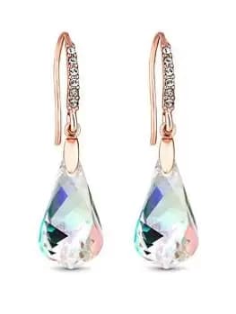 Image of Jon Richard Rose Gold Plate Aurelia Boreal Drop Earrings, Silver, Women