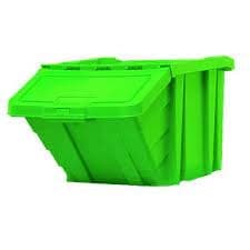 Image of Slingsby VFM Green Heavy Duty Recycle Storage Bin With Lid 369046