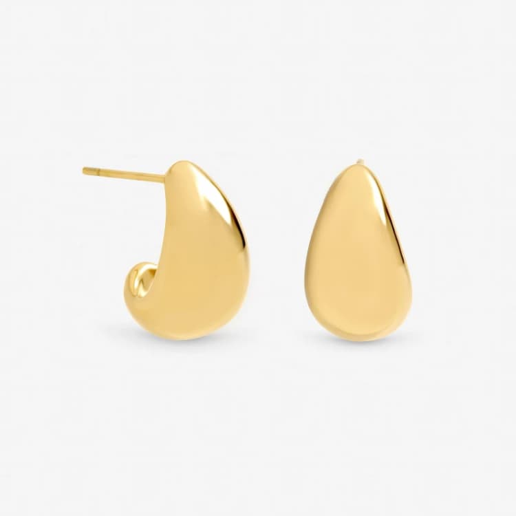 Image of Jon Richard Gold Plated Waterproof Dome Stud Earrings Gold female One Size