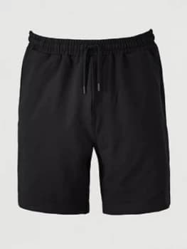 Image of Fred Perry Twill Track Short - Black Size M Men