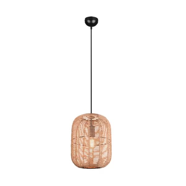 Image of Runa Vintage 35cm Wire Frame Pendant Ceiling Light Black Matt