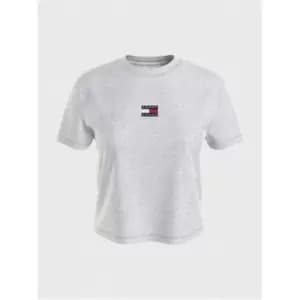 Image of Tommy Jeans Tommy Jeans Centre Badge T Shirt - Grey