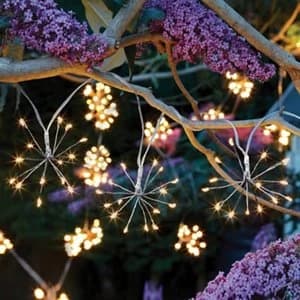 Image of Solar Starburst Solar-powered Warm white 10 LED Outdoor String lights