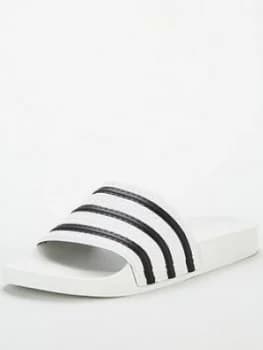 Image of adidas Originals Adilette - White/Navy, Size 10, Men