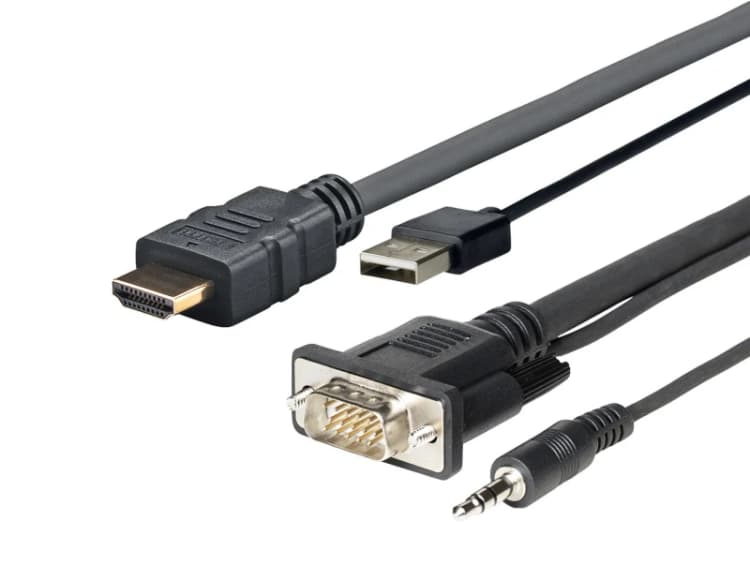 Image of Vivolink PROHDMIMVGA1 video cable adapter 1m HDMI+VGA+USB+3.5mm HDMI+