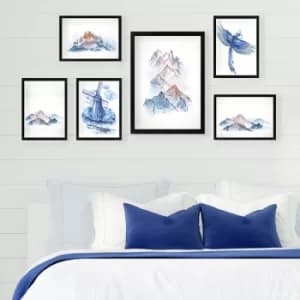 Image of SET_011 Multicolor Decorative Framed Painting (6 Pieces)