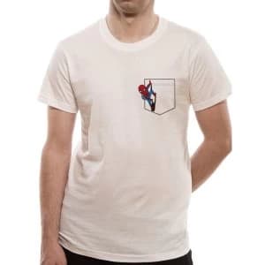 Image of Marvel Comics -/Retro Spidey Pocket Mens Small T-Shirt - Black
