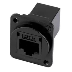 Image of TUK LTD FACK4BkDpm D universal, Black Cat5e through coupler