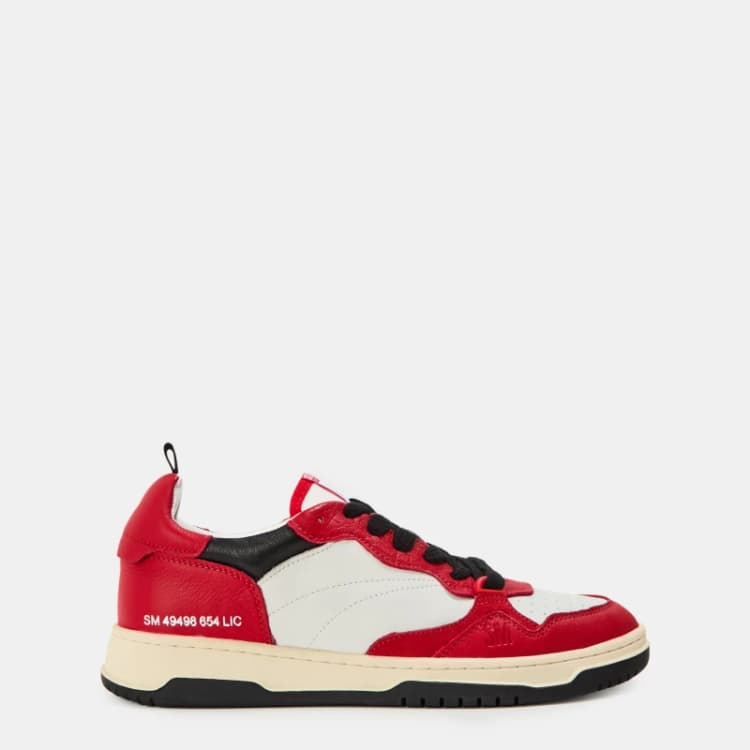 Image of Steve Madden Mens Easton Low-Top Trainers Red/Blk male 6 (39)