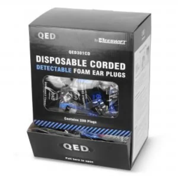 Image of Beeswift Qed Corded Detectable Ear Plug Box of 200 QED301CD BESWQED301CD