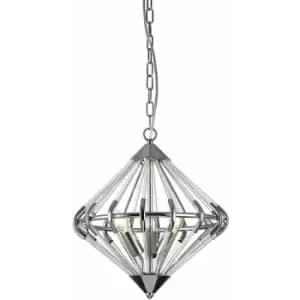 Image of Impex Gerda 3 Light Chrome Ceiling Fitting