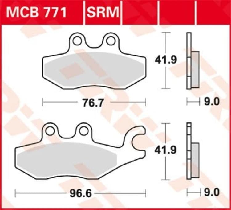 Image of TRW MCB771SRM Brake pad set Brake Pad Set,disc brake (402)