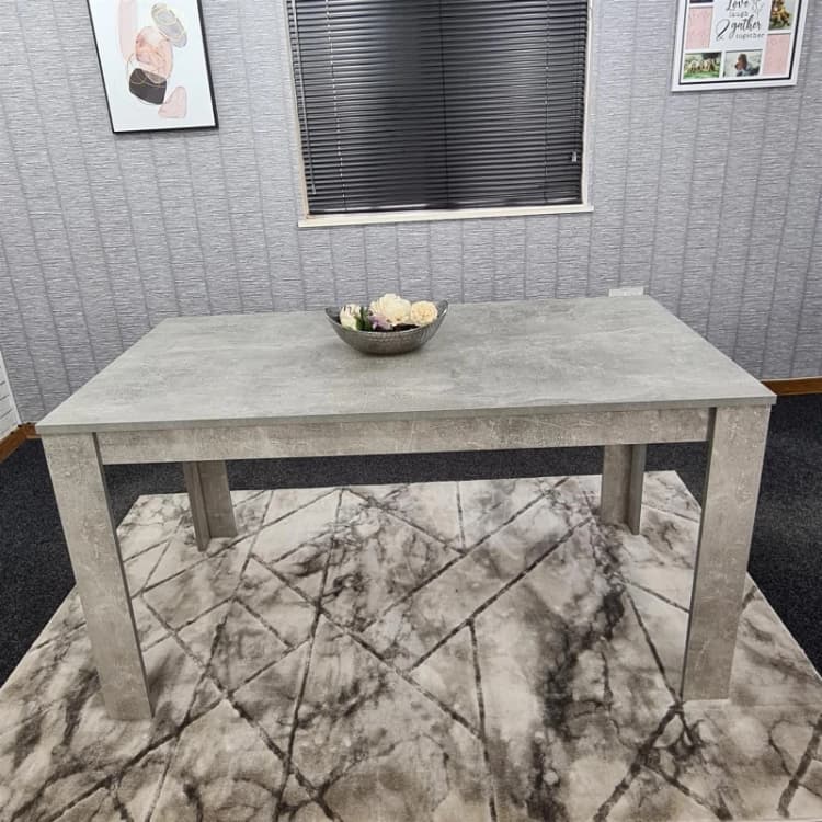 Image of KOSY KOALA KOSY KOALA Dining Table Grey Wood Kitchen Place for 6 Seats Kitchen Dining Room Furniture Size: 140cm x 80cm Grey 140cm x 80cm Unisex 506